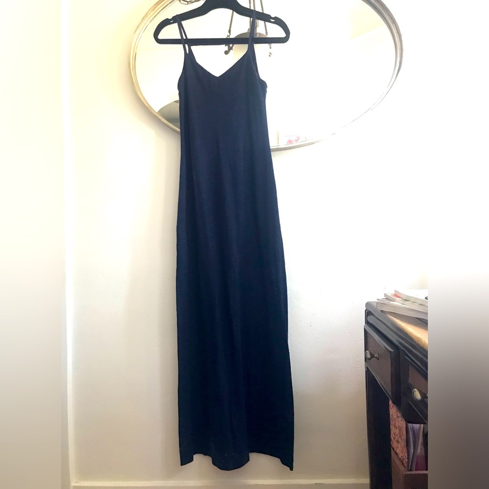 Bella luxe spaghetti strap blue dress